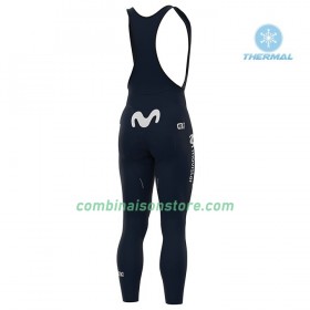 Maillot Cyclisme Hiver + Collant à Bretelles 2020 Movistar Team N001